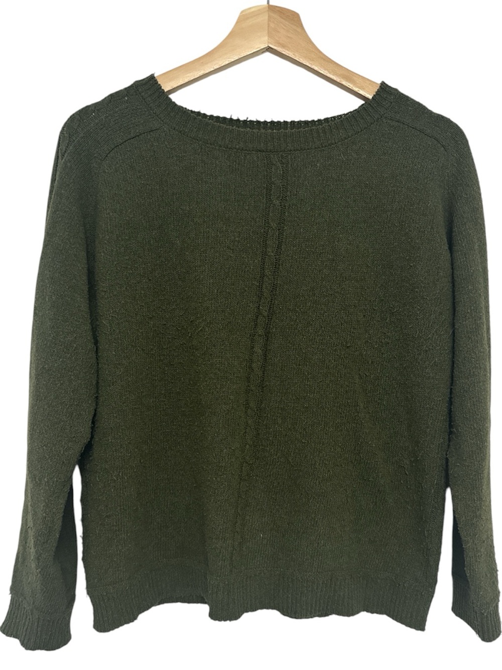 Olive Green Women's Crewneck Sweater